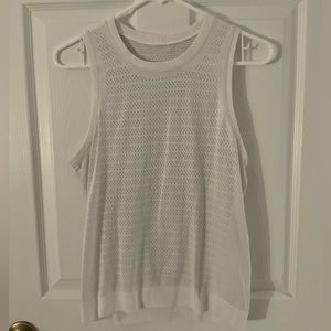 Lululemon white mesh muscle tee